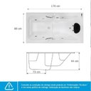 Ver imagem 4 de Banheira de Hidromassagem Box Gran Luxo 170x85x44cm - P3 - 220v - sem Aquecedor