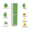 ROUPEIRO DE AÇO 1M 02 PORTAS PITÃO PANDIN - CINZA/VERDE GRP 501/2 DI - 3