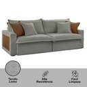 Ver imagem 7 de Sofá Dallas Linho Dois Módulos de 100cm B15 Meu Sofá Online
