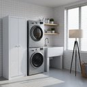 Ver imagem 4 de Armário Multiuso 60cm com 2 Portas e 5 Prateleiras Am Branco