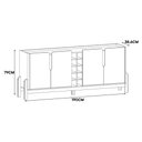 Ver imagem 4 de Buffet Aparador Lizz 190cm 4 Portas com Adega Cinza Pérola/cedro - Casa D