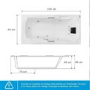 Ver imagem 4 de Banheira de Hidromassagem Prima Gran Luxo 150x90x46cm - P5 - 220v - com Aquecedor