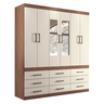 Guarda Roupa Casal com Espelho 6 Portas Toluca Jatobá Areia - 1
