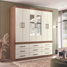 Guarda Roupa Casal com Espelho 6 Portas Toluca Jatobá Areia - 4