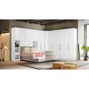 Ver imagem 1 de Quarto Casal Modulado Rizon 5 Peças (1 Armário Ponte + 1 Closet + 2 Guarda Roupas + 1 Complemento) Q