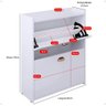 Sapateira Closet Vertical Organizadora 12 Pares Calçados Prateleira Gavetas Basculante Branco - Rpm - 8
