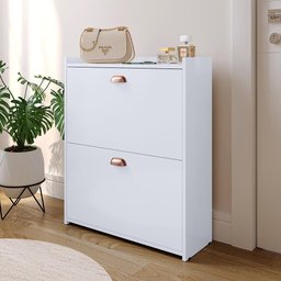 Sapateira Closet Vertical Organizadora 12 Pares Calçados Prateleira Gavetas Basculante Branco - Rpm - 2