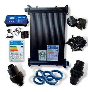 Kit Aquecedor Solar Piscinas - 14 Placas Coletoras 3 metos - Marca Ts Solar 12m²/17.000 Lts