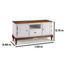 Ver imagem 3 de Rack Hanover 2 Portas Madeira 1 Gaveta Pés Luis Xv 75 X 150 X 40 (a X L X P)
