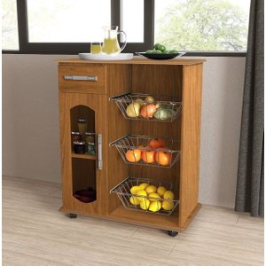 Fruteira Nobre com Vidro Freijo