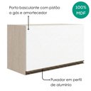 Ver imagem 4 de Armario Aereo Basculante MDF 80 cm Kali 166801 Bianco Toq Branco Nicioli