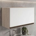 Ver imagem 2 de Armario Aereo Basculante MDF 80 cm Kali 166801 Bianco Toq Branco Nicioli