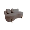 Ver imagem 2 de Namoradeira Sofá Feijão Lounge 120cm Orgânica Bouclé Capuccino