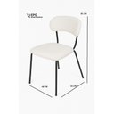 Ver imagem 7 de Kit 4 Cadeiras Jantar Aço Carbono Tecido Bouclê Lançamento:off Wite/preto