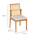 Ver imagem 4 de Cadeira Hermes Treo Made em Tela Sextavada - Modelo Orgânico e Telinha, Assento Estofado, Destaque N