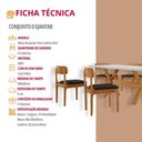 Ver imagem 7 de Sala de Jantar Mesa Star Tampo Laqueado e 6 Cadeiras Linho Preto/laq Off/cinam. Imbuia