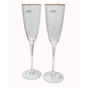 Ver imagem 1 de CJ 2 TACAS DE VIDRO P/CHAMPANHE C/BORDA DOURADA LINES 300ml wolff 29128