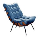 Ver imagem 1 de Poltrona Costela Cor:Linho Azul 330