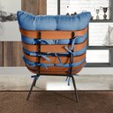 Ver imagem 3 de Poltrona Costela Cor:Linho Azul 330