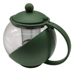 Chaleira Jarra de Vidro com Infusor Filtro Inox Bule de Chá 1,25l Verde - 6