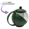Chaleira Jarra de Vidro com Infusor Filtro Inox Bule de Chá 1,25l Verde - 8