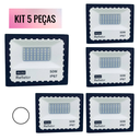 Ver imagem 2 de Kit 5 Refletor 50w Led Smd Slim Mini Holofote Branco Frio Ip67 Bivolt