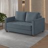 Sofá Cama Marcelle 2 Lugares 150 Casal Veludo Paris Pés de Madeira - Talento Móveis - 1