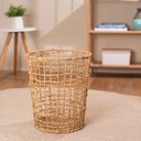 Ver imagem 6 de Cesto Organizador Redondo Vazado 40cm de Palha Multiuso - Oikos