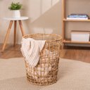 Ver imagem 7 de Cesto Organizador Redondo Vazado 40cm de Palha Multiuso - Oikos