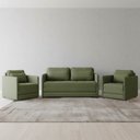Ver imagem 1 de Sofá e 2 Poltronas Cama Retratil Compacta Dália Fixa Veludo K01 - D’Rossi