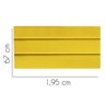 Painel Argentina 195cm King Suede Amarelo - 2
