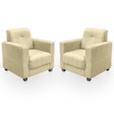 Ver imagem 4 de Sofá + 2 Poltrona para Sala de Estar Moderno Confortável Veneza Suede