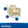 Sofá + 2 Poltrona para Sala de Estar Moderno Confortável Veneza Suede - 7