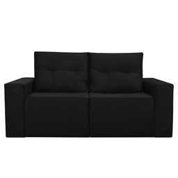 Sofá 2 Lugares Onix 1,80M para Sala Confortavel Sued Herrero:Preto - 2
