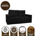 Ver imagem 7 de Sofá 2 Lugares Onix 1,80M para Sala Confortavel Sued Herrero:Preto