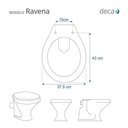Ver imagem 4 de Assento Sanitario Poliester Antibacteriano Ravena Branco para Vaso Deca