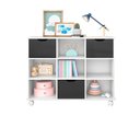 Ver imagem 1 de Nicho Organizador Branco com 3 Gavetas Pretas 1478 Qmovi