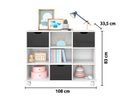 Ver imagem 3 de Nicho Organizador Branco com 3 Gavetas Pretas 1478 Qmovi
