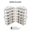 Ver imagem 5 de Armário Estante Multiuso Organizador Despensa de Canto 20 Prateleiras 236cm Rustic/preto Madesa