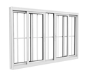 Ver imagem 3 de Janela 4 Folhas de Correr com Grade Alumínio Branco 120x200 Linha 25