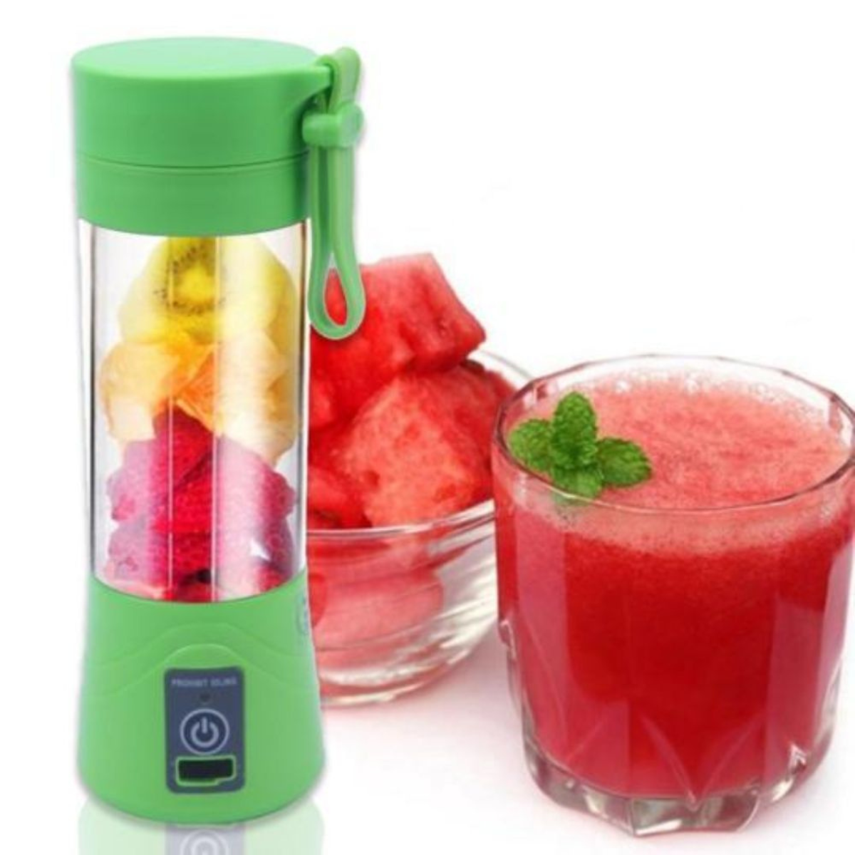 Mini Liquidificador Mixer Juice Garrafa Portátil USB Verde - 2