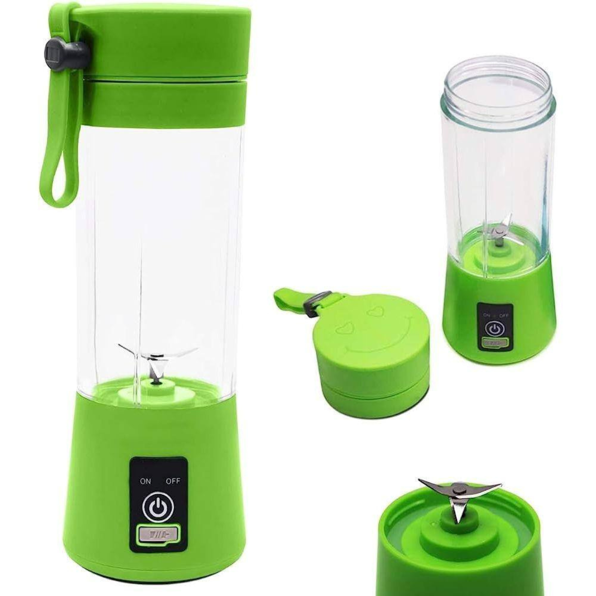 Mini Liquidificador Mixer Juice Garrafa Portátil USB Verde - 6