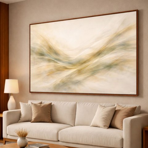 Quadro Decorativo Abstrato o Vento - 123x83 Cm