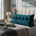 Ver imagem 1 de Almofada Decorativa Mel Solteiro 90cm Suede:Azul-Marinho/Liso
