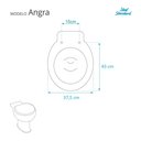 Ver imagem 3 de Assento Sanitário Soft Close Angra Preto para Vaso Ideal Standard