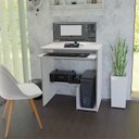 Ver imagem 3 de Escrivaninha Computador 690x420 C/ Suporte Cpu e Impressora - Branco