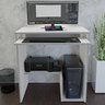 Escrivaninha Computador 690x420 C/ Suporte Cpu e Impressora - Branco - 2