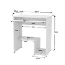 Ver imagem 6 de Escrivaninha Computador 690x420 C/ Suporte Cpu e Impressora - Branco