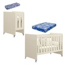 Ver imagem 1 de Berço Americano Evolution 4 em 1 Areia Acetinado com Colchão Mini e Colchão Americano Ortobom - Rell