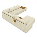 Ver imagem 7 de Sofá de Canto Decorativo Sala de Estar 603cm Modulado Takashi com Chaise e Puffs Bouclê Bege G45-gr